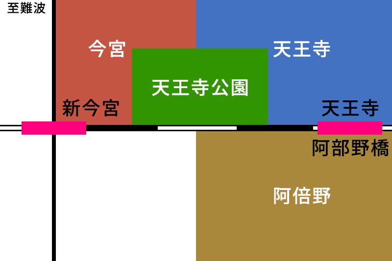 天王寺・新今宮・阿倍野 マップ